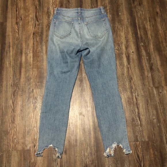 L'Ageence High Line Jeans Women's 25 Distressed Cropped Frayed Hem Curvy Denim - Picture 4 of 6